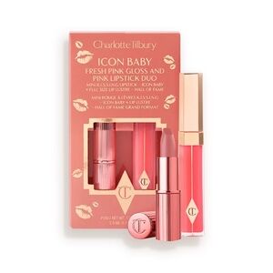 Charlotte Tilbury Icon Baby Lip Duo - Gloss & Lipstick Set (Brand New)